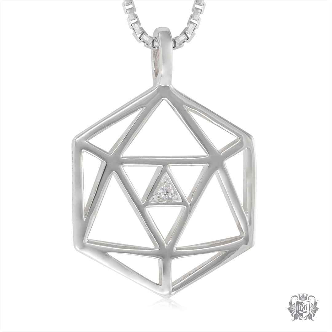 Geometric Design Hexagon Pendant