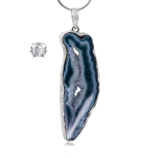 Denim Agate Pendant