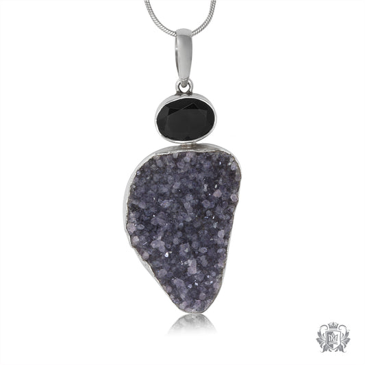 Amethyst Geode Crystal Pendant