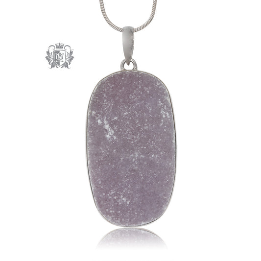 Lilac Druzy Pendant