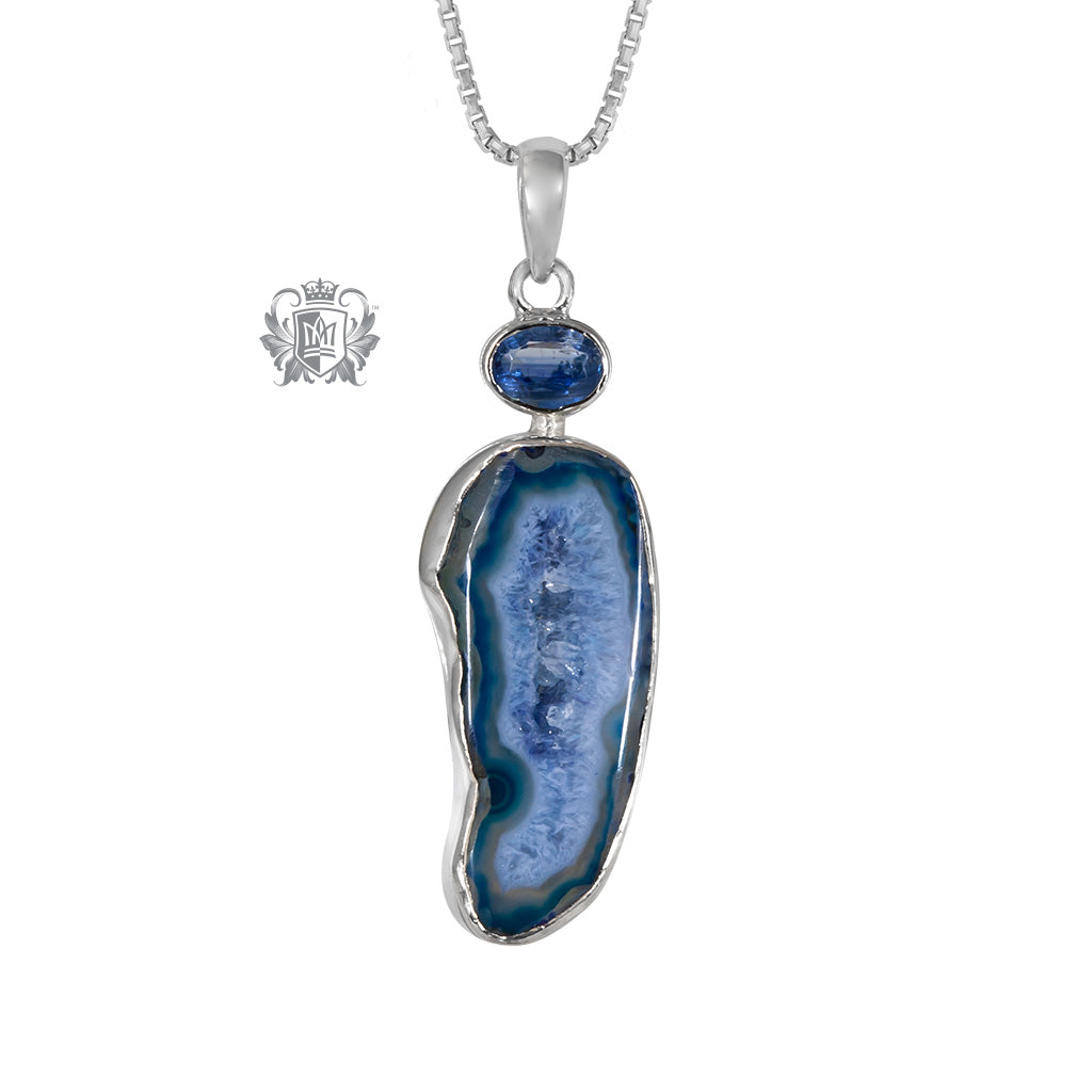Denim Agate Pendant