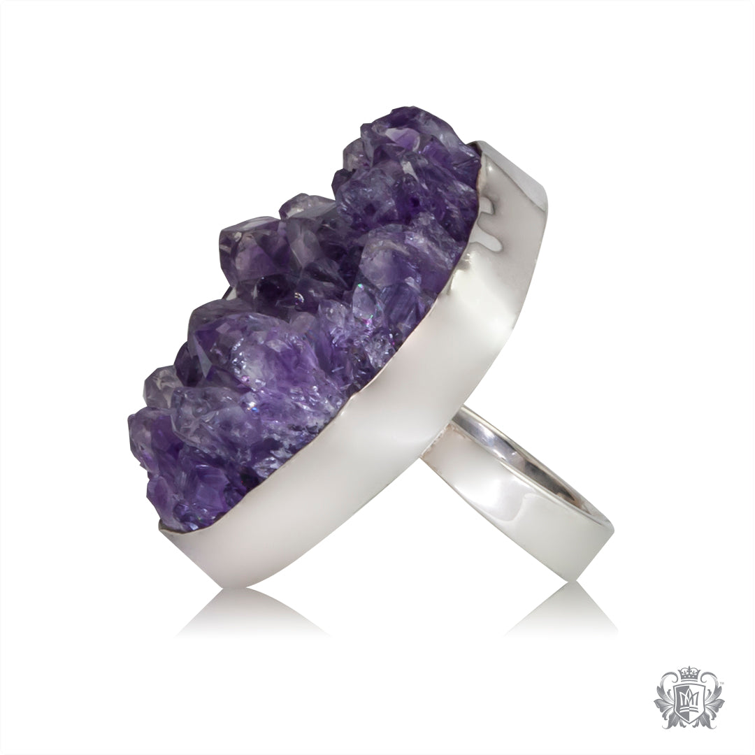 Rough Amethyst Crystal Ring