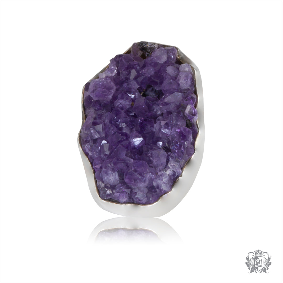Rough Amethyst Crystal Ring
