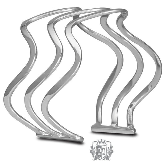 Triple Wave XL Cuff Bangle - Metalsmiths Sterling‚Ñ¢ Canada