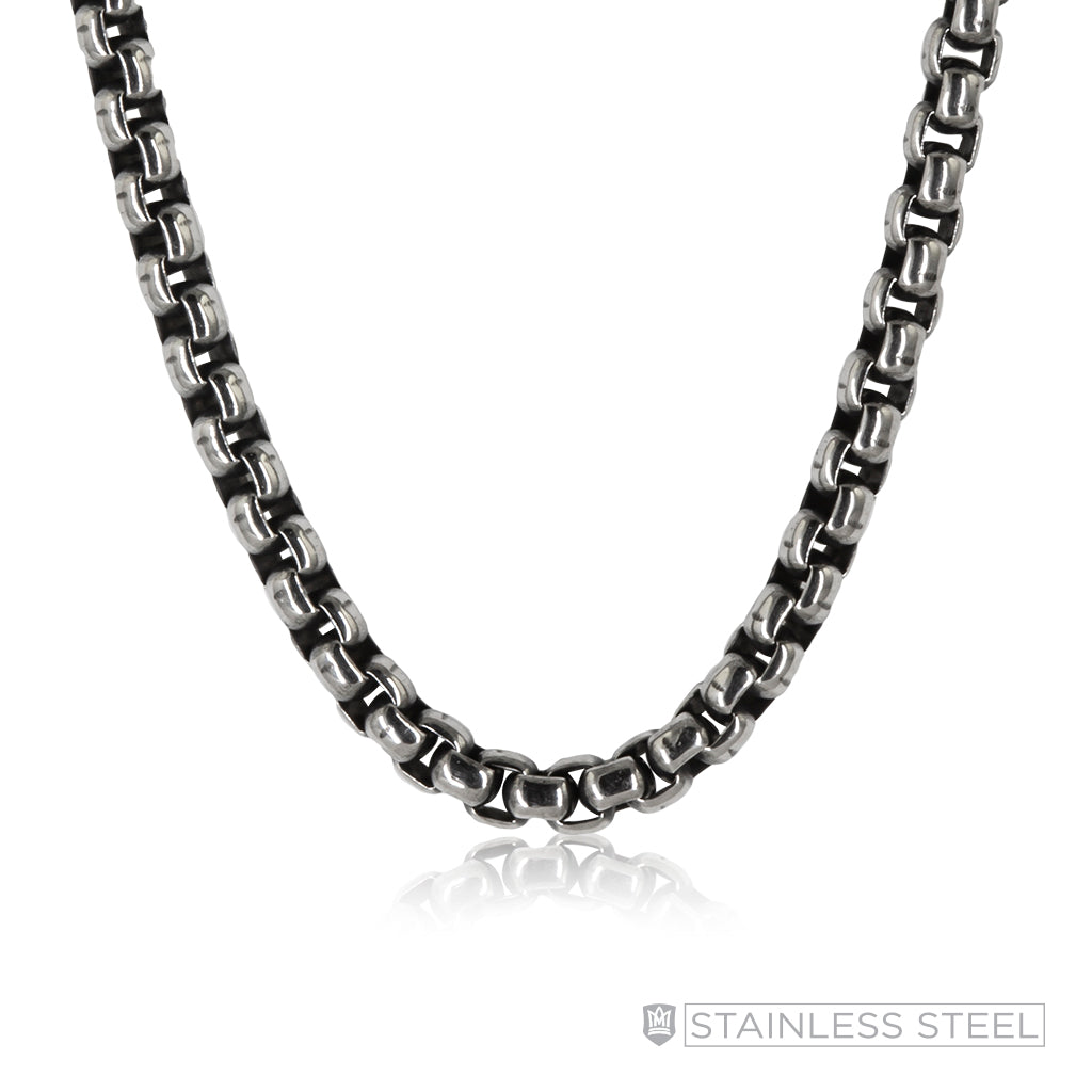 Rounded Box Stainless Steel Chain
