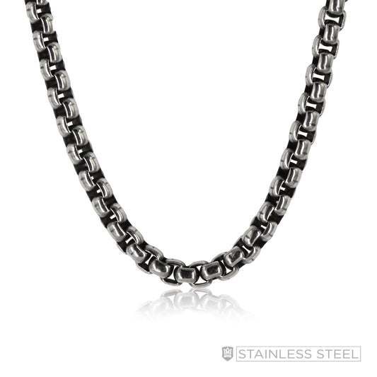 Rounded Box Stainless Steel Chain
