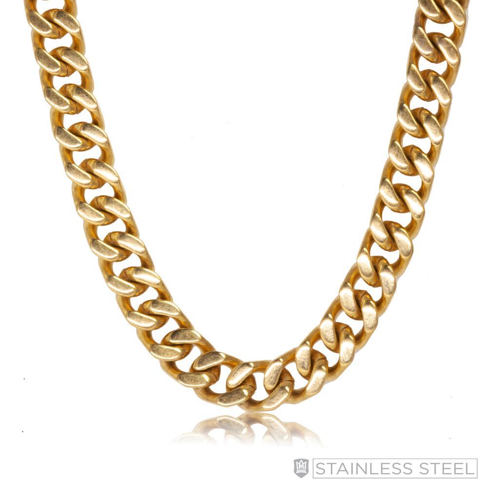 Curb Gold Fused Stainless Steel Chain