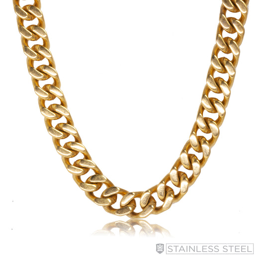Curb Gold Fused Stainless Steel Chain