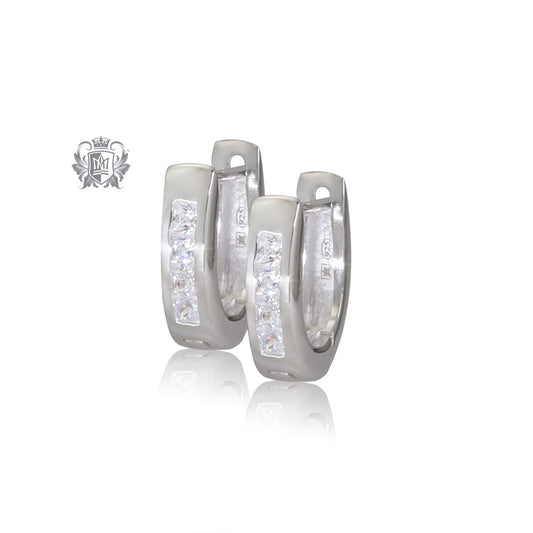 Gemstone Huggies