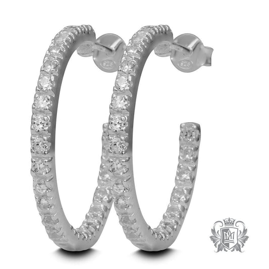 Cubic Eternity Hoops (27mm) - Metalsmiths Sterling䋢 Canada