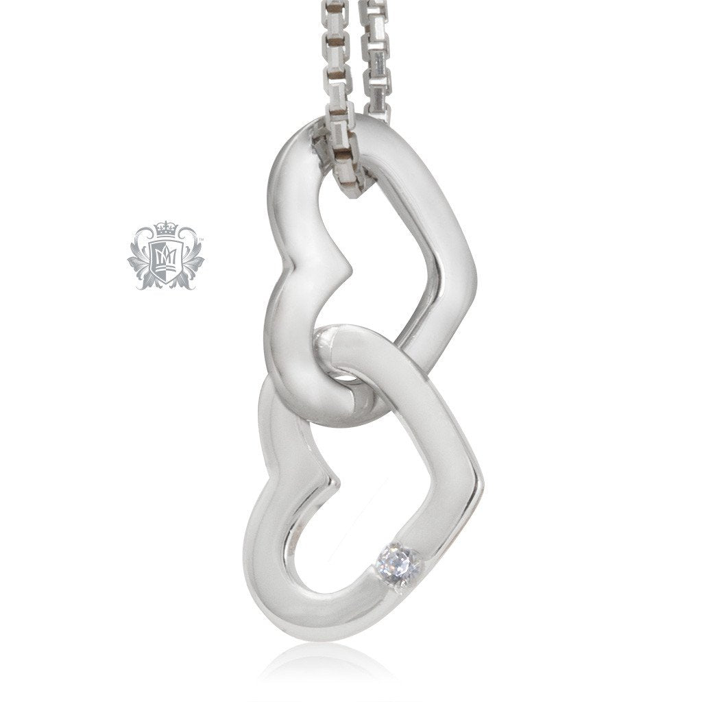 Metalsmiths Sterling Silver Eternally Linked Hearts Pendant