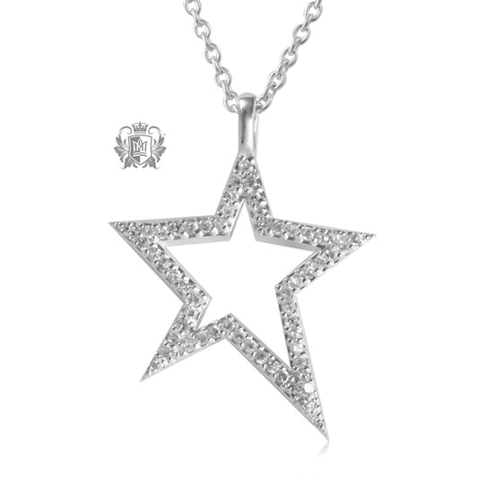 Cubic Pave Star Pendant