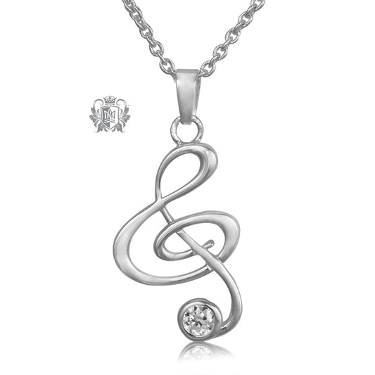 Cubic Treble Clef Pendant