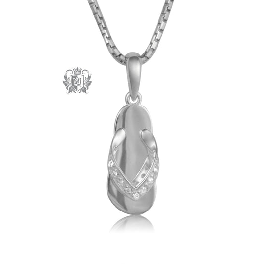 Pave Cubic Flip Flop Pendant