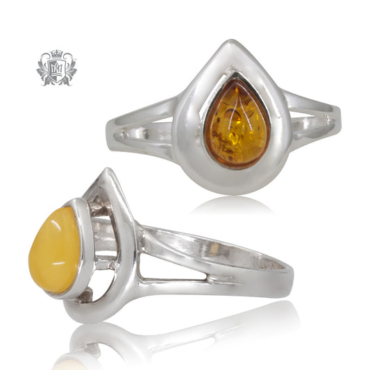 Amber Pear Setting Ring