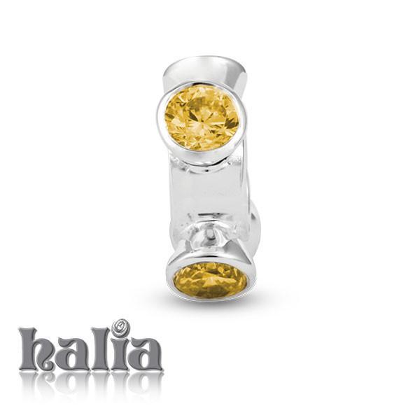 November -  Sterling Silver Birthstone Bead