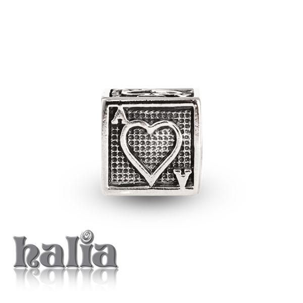 4 Ace Cube - Sterling Silver Bead