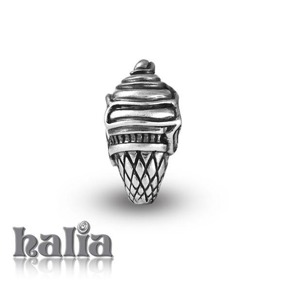 Ice Cream Cone -  Sterling Silver Bead