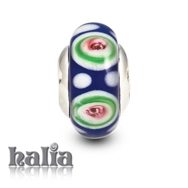 Peppermint Swirl -  Murano Blown Glass Beads