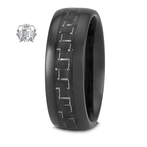Tungsten Electro Black Carbon Band - Metalsmiths Sterling䋢 Canada