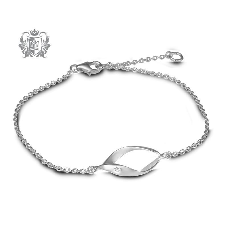 Diamond Folded Cushion Bracelet - Metalsmiths Sterling™ Canada