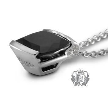 Cushion Cut Channel Set Black Onyx Pendant - Metalsmiths Sterling™ Canada