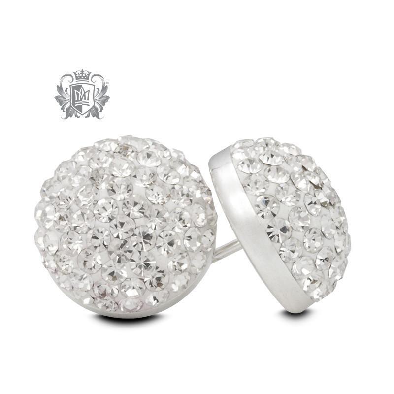Crystal Dome Stud Earrings - Metalsmiths Sterling‚Ñ¢ Canada