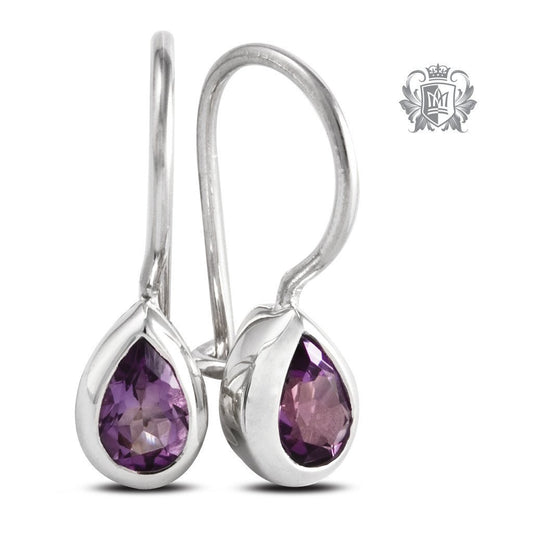 Amethyst Pear Hangers - Metalsmiths Sterling䋢 Canada