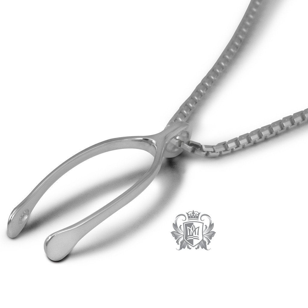 Small Wishbone Pendant - top