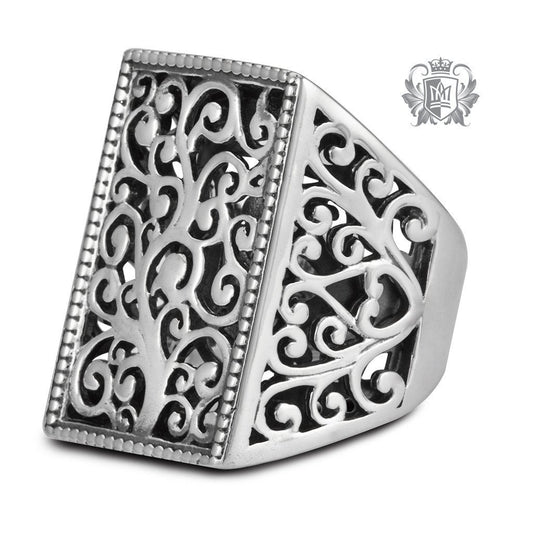 Square Top Scrolled Ring - Metalsmiths Sterling‚Ñ¢ Canada