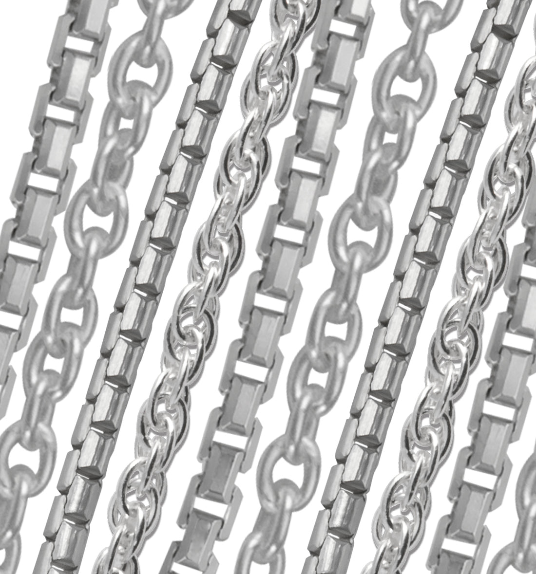 Sterling Silver and Stainless Steel Chain