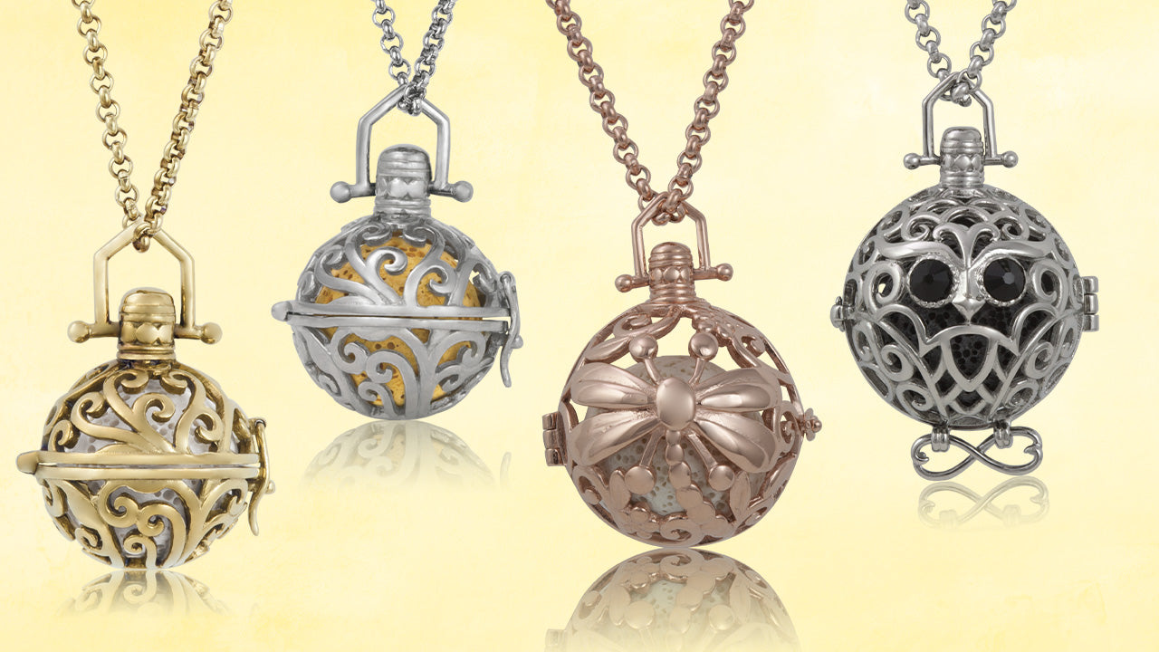 Essential oil diffuser necklace