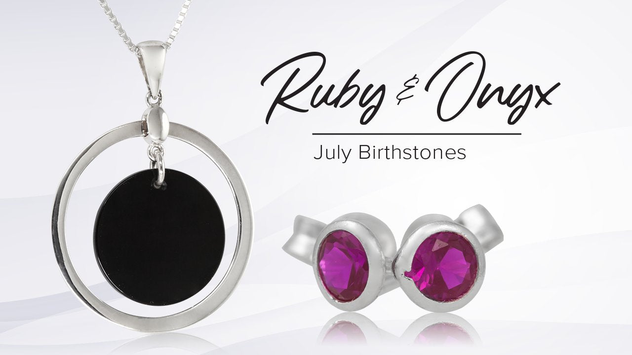 Birthstone - July Ruby & Onyx