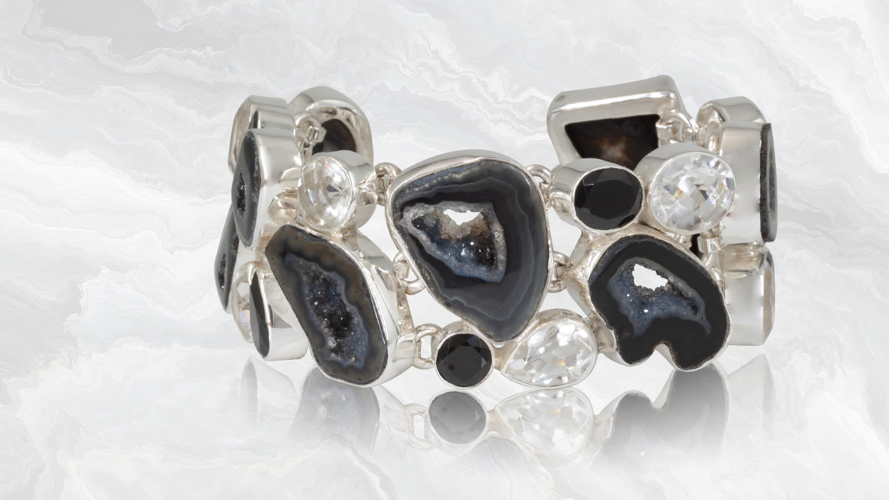 Unique Amethyst Agate Bracelet