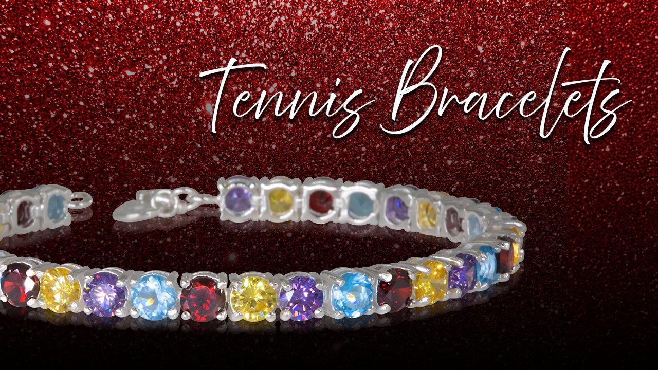 Colourful gemstone tennis bracelet