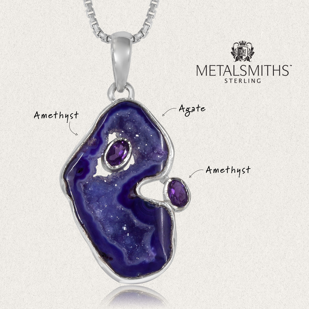 Amethyst Agate Pendant