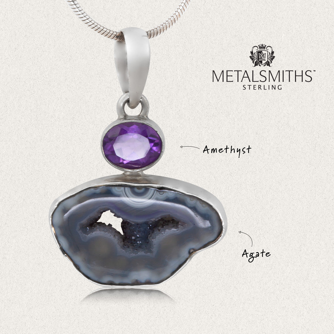 Amethyst Agate Pendant