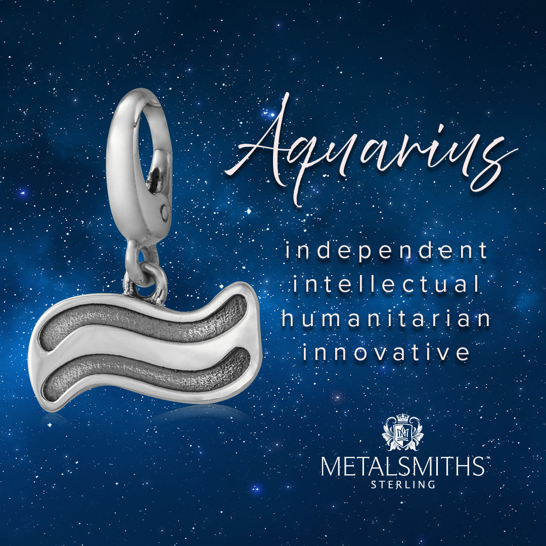 Aquarius Zodiac Charm – Metalsmiths Sterling