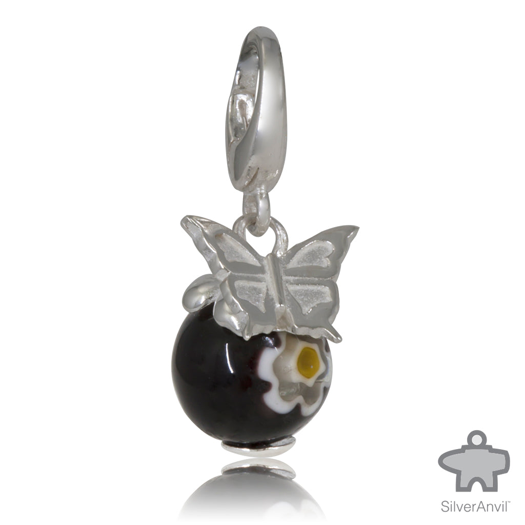 Butterfly Glass Bead Charm