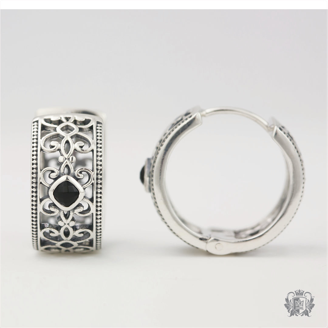 Panos Konidas Gemstone Hoops