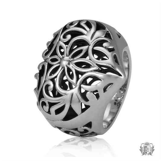 Heart Shape Scroll Ring