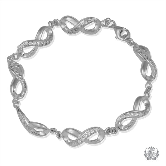 Eternal Loop Cubic Station Bracelet