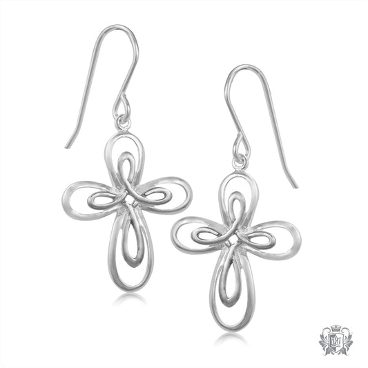 Celtic Cross Hanger Earrings