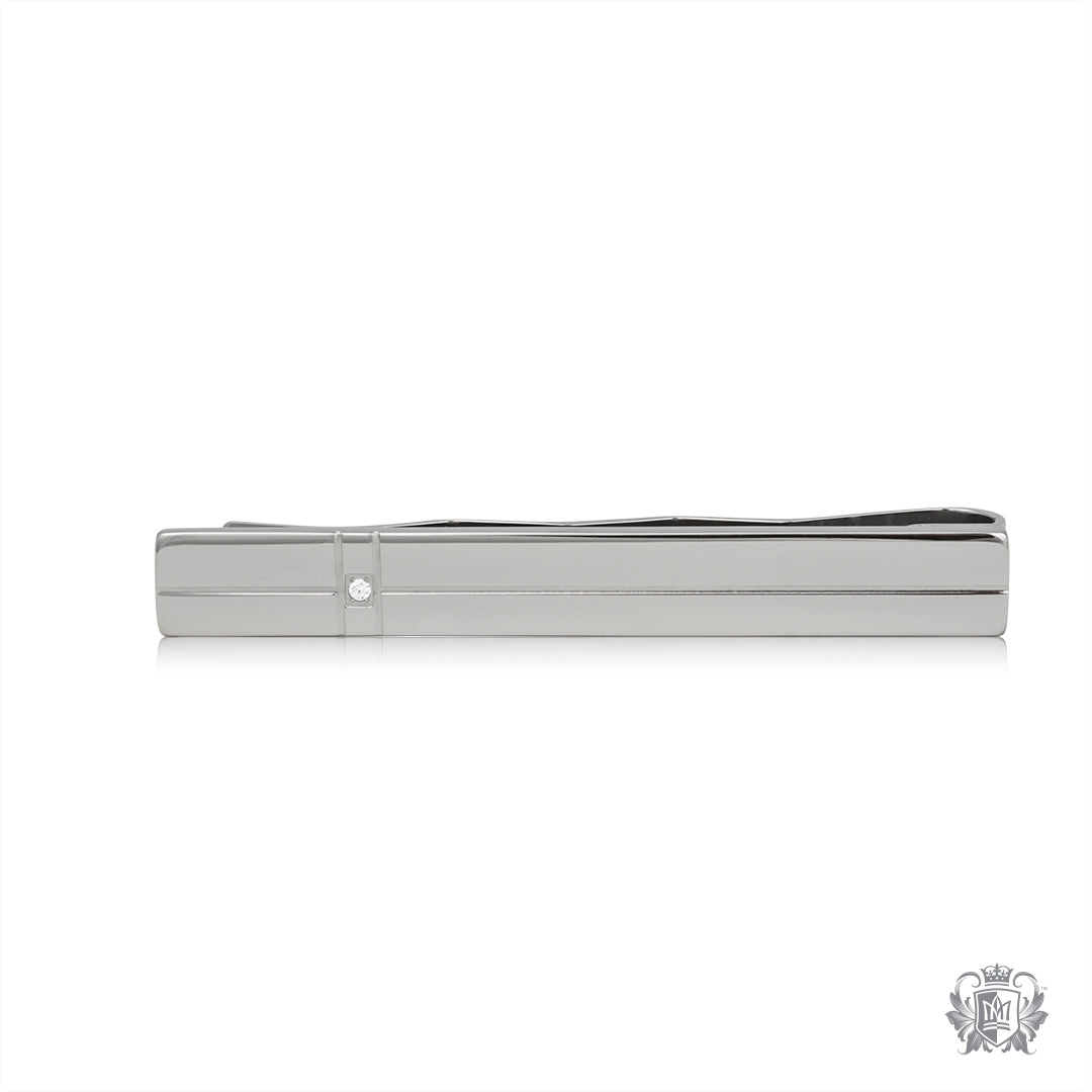 Linear Sparkle Tie Clip