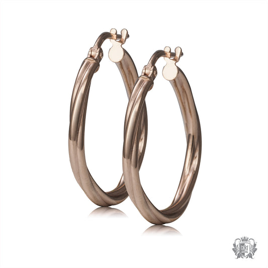 Multi-Tone Twist Hoops