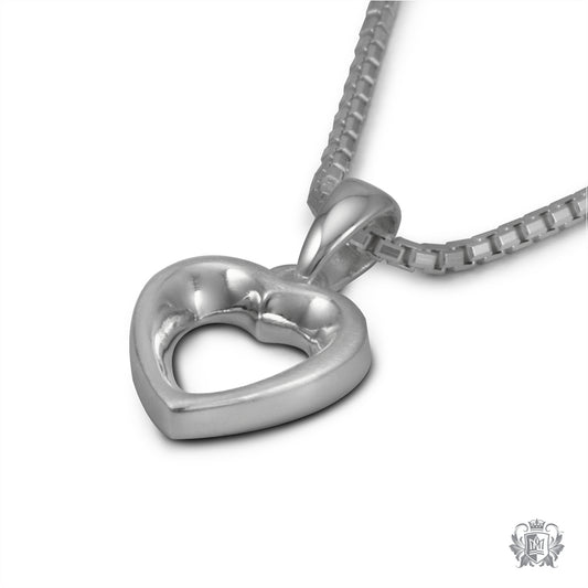 Dual Texture Heart Pendant