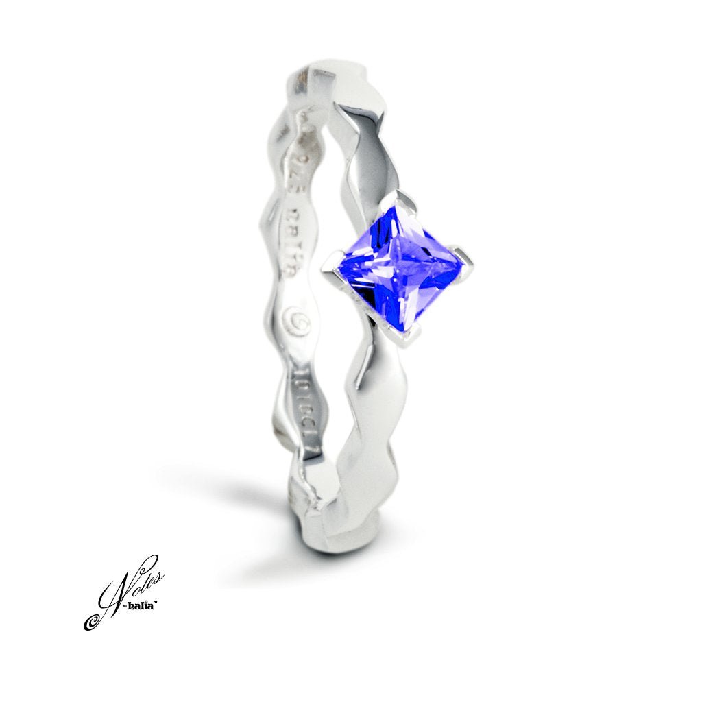 Amethyst Fancy Fierce Stacking Ring Sterling Silver Notes by Halia