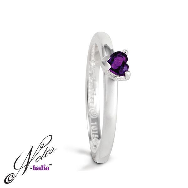 Hopeless Romantic Stacking Ring Set - Garnet, Amethyst, Cubic - Metalsmiths Sterling‰ã¢ Canada