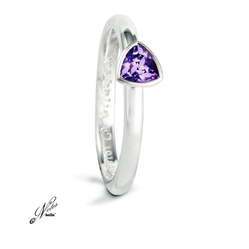 Radiant Grace Stacking Ring - Amethyst