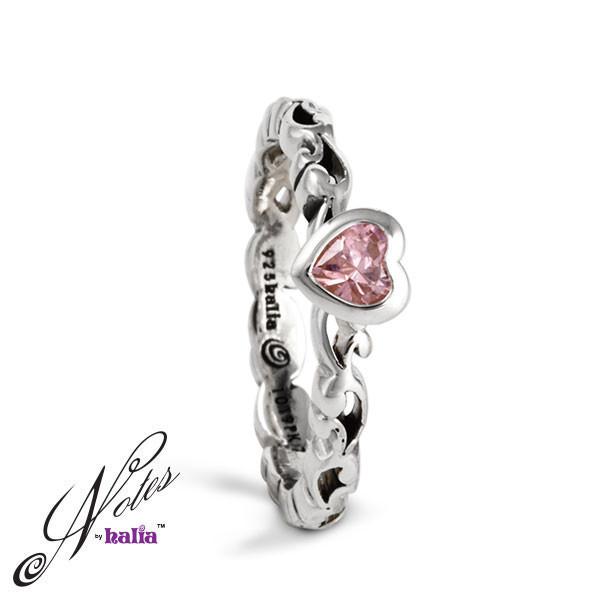 Heart's Desire Stacking Ring - Garnet, Pink Cubic, Classic Clubic - Metalsmiths Sterling‰̣ۡå¢ Canada
